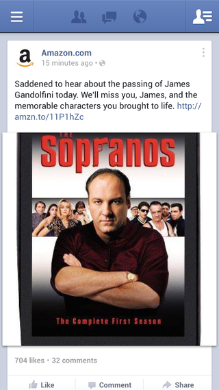 Illustration for article titled Let's Not Use James Gandolfini's Death to Sell Sopranos DVDs Amazon